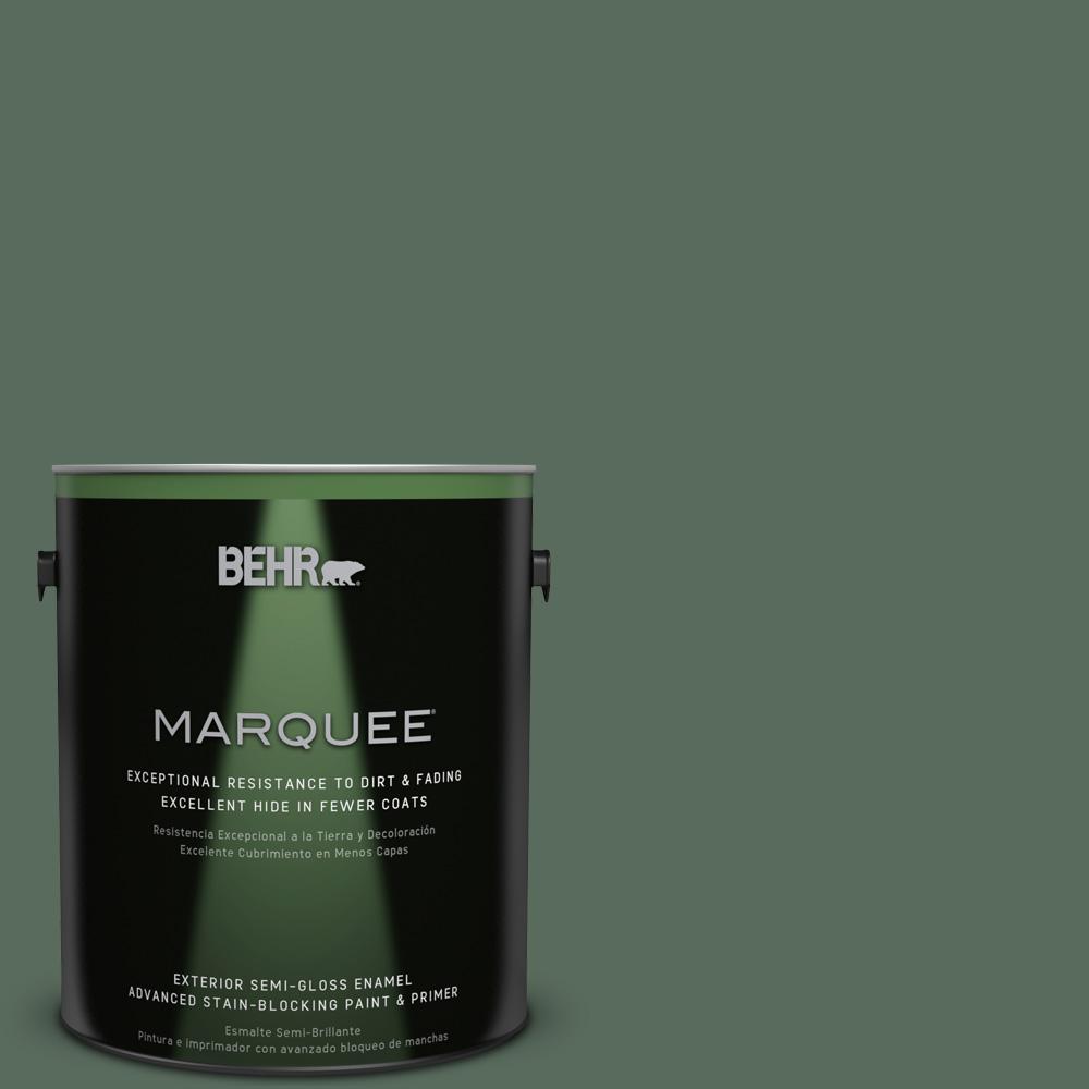 BEHR MARQUEE 1gal. 450F6 Whispering Pine SemiGloss Enamel Exterior