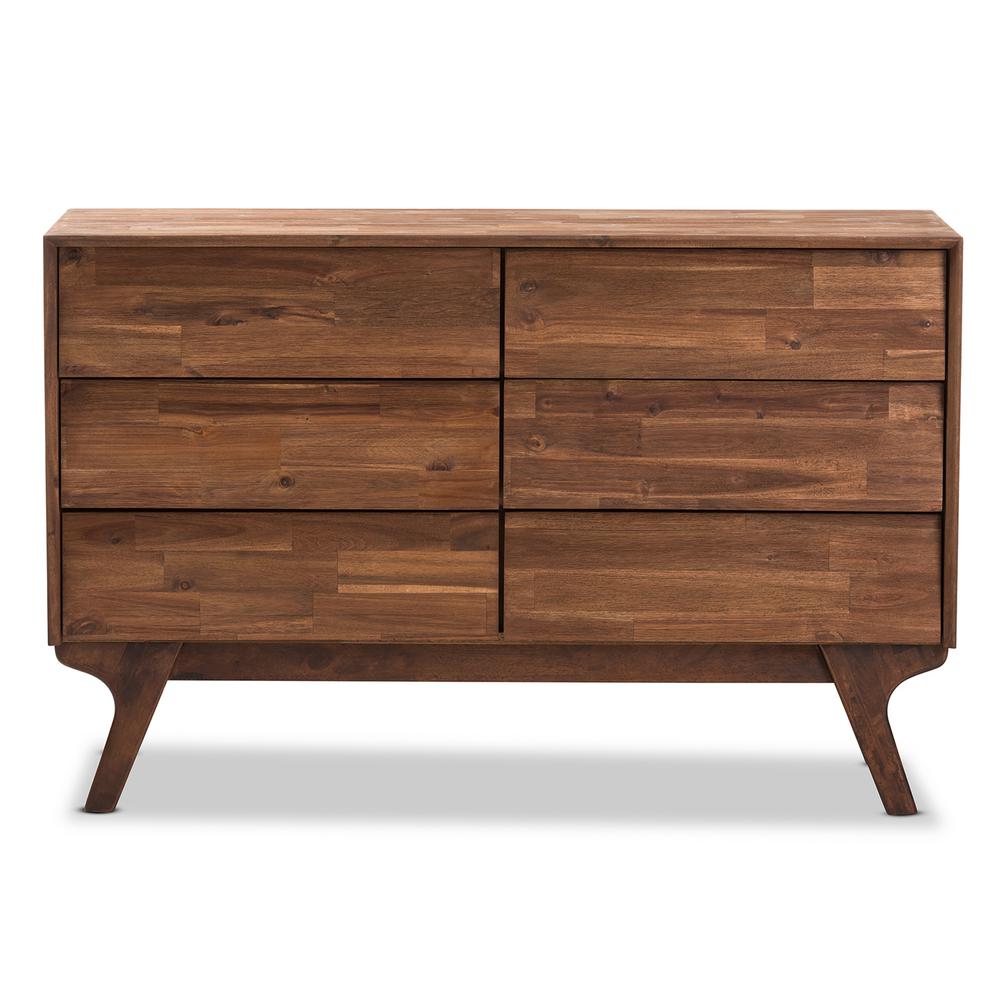 Baxton Studio Sierra 6 Drawer Brown Dresser 28862 7645 Hd The