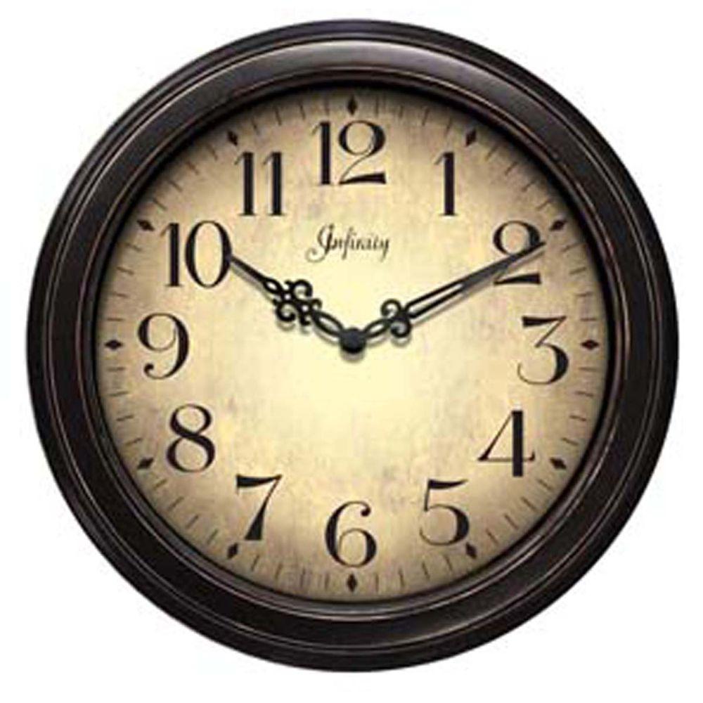 Home Decorators Collection 12 in. Precedent Black Wall Clock-6787510210 ...