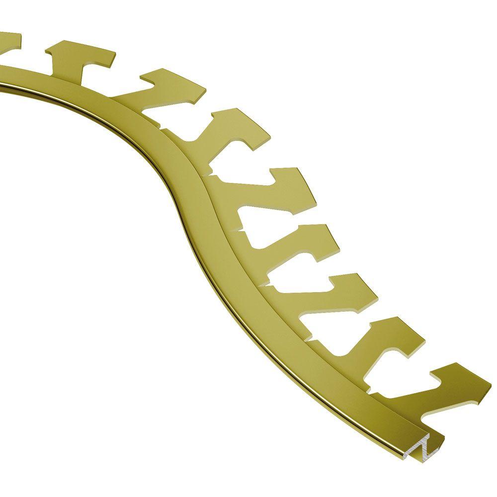 Schluter RenoTK Bright Brass Anodized Aluminum 1/4 in. x 8 ft. 21/2