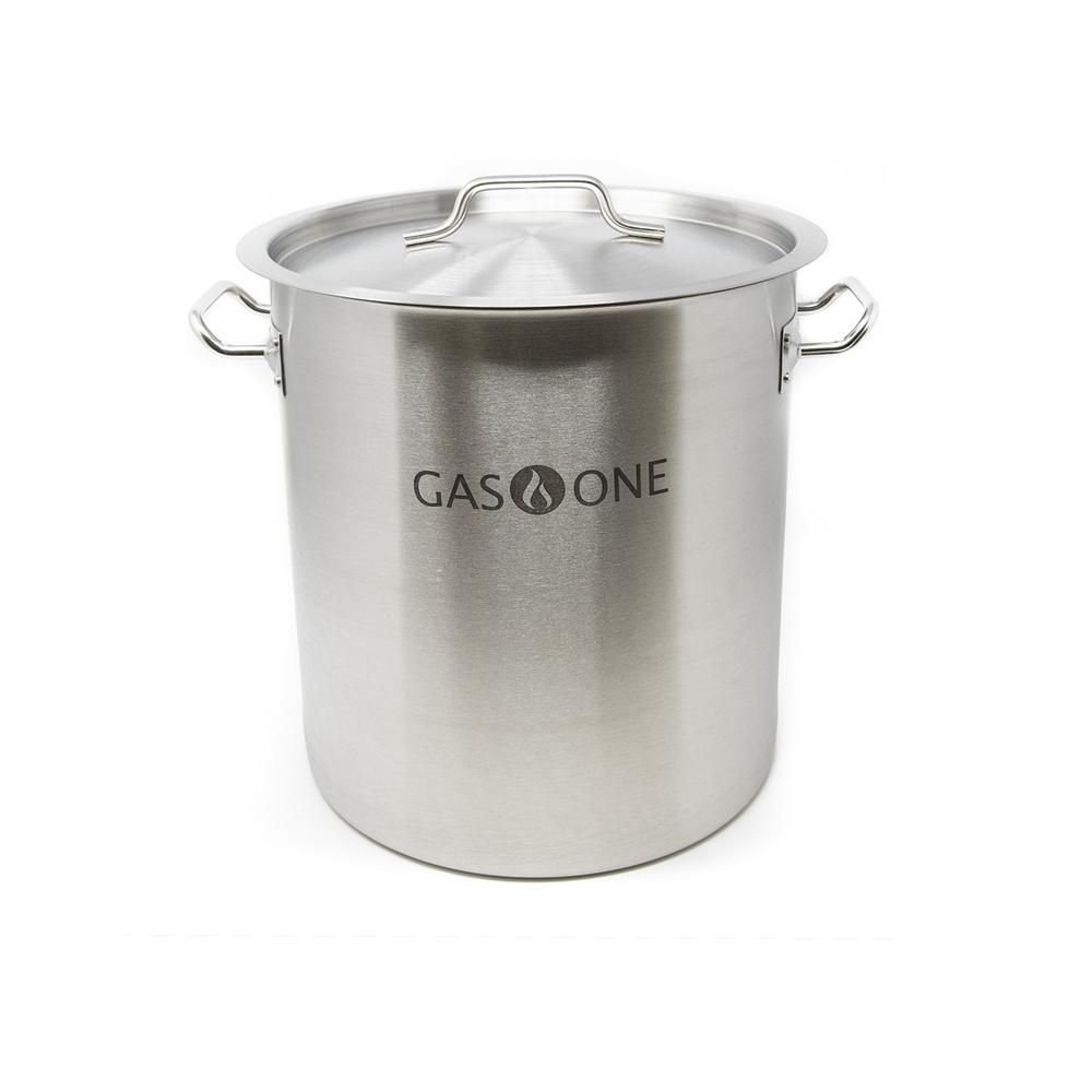 Gas One 32 qt. Stainless Steel Stock Pot with LidST32 The Home Depot