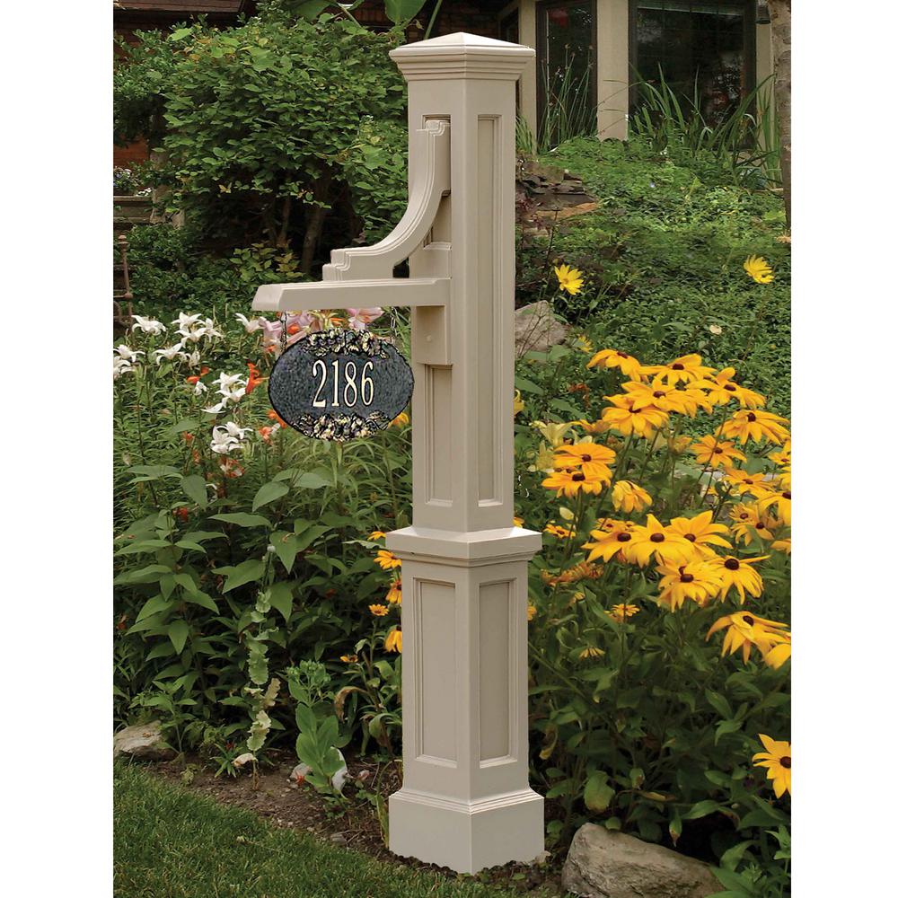 Mayne Woodhaven Address Sign Post in Clay-5812-C - The Home Depot