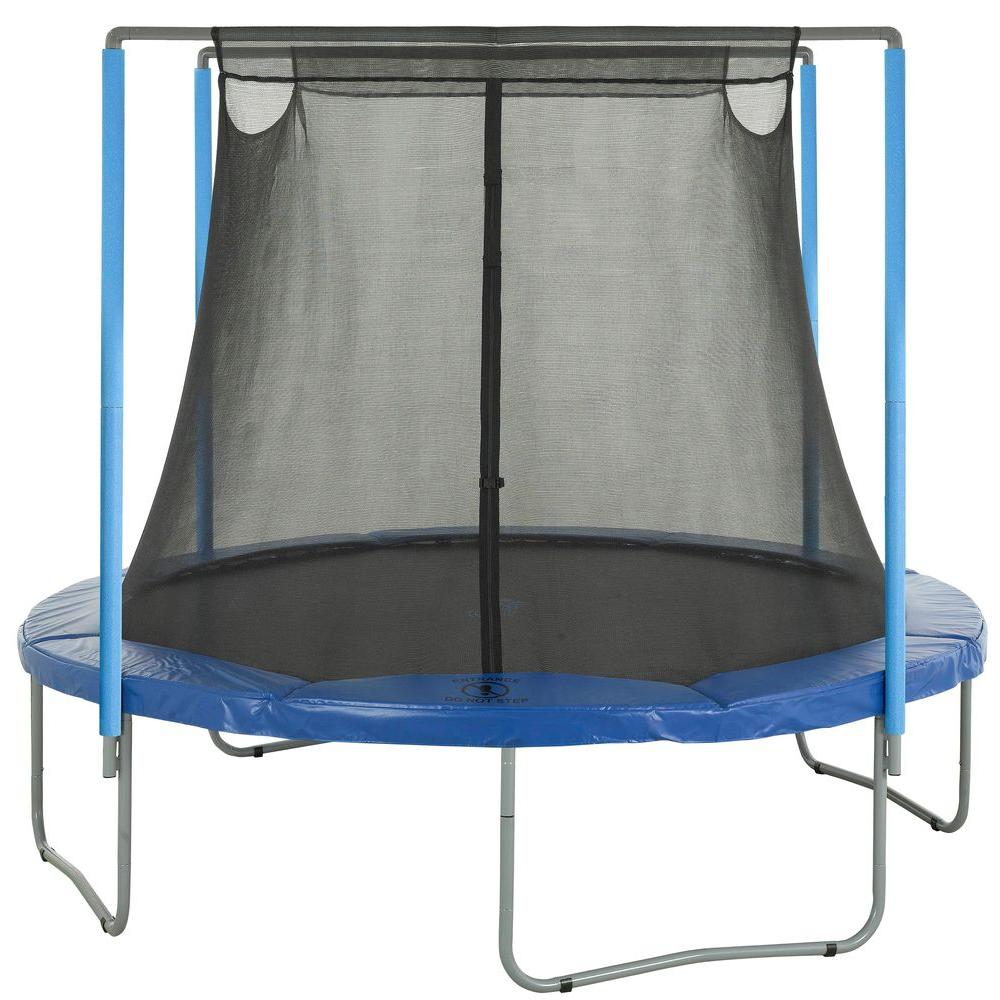 Upper Bounce Trampoline Replacement Enclosure Safety Net Fits For 8 Ft Round Frames Net Only Ubnet 8 2 Ast The Home Depot