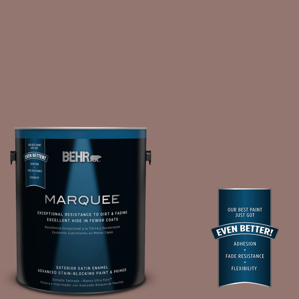 BEHR MARQUEE 1-gal. #710B-5 Milk Chocolate Satin Enamel Exterior ...