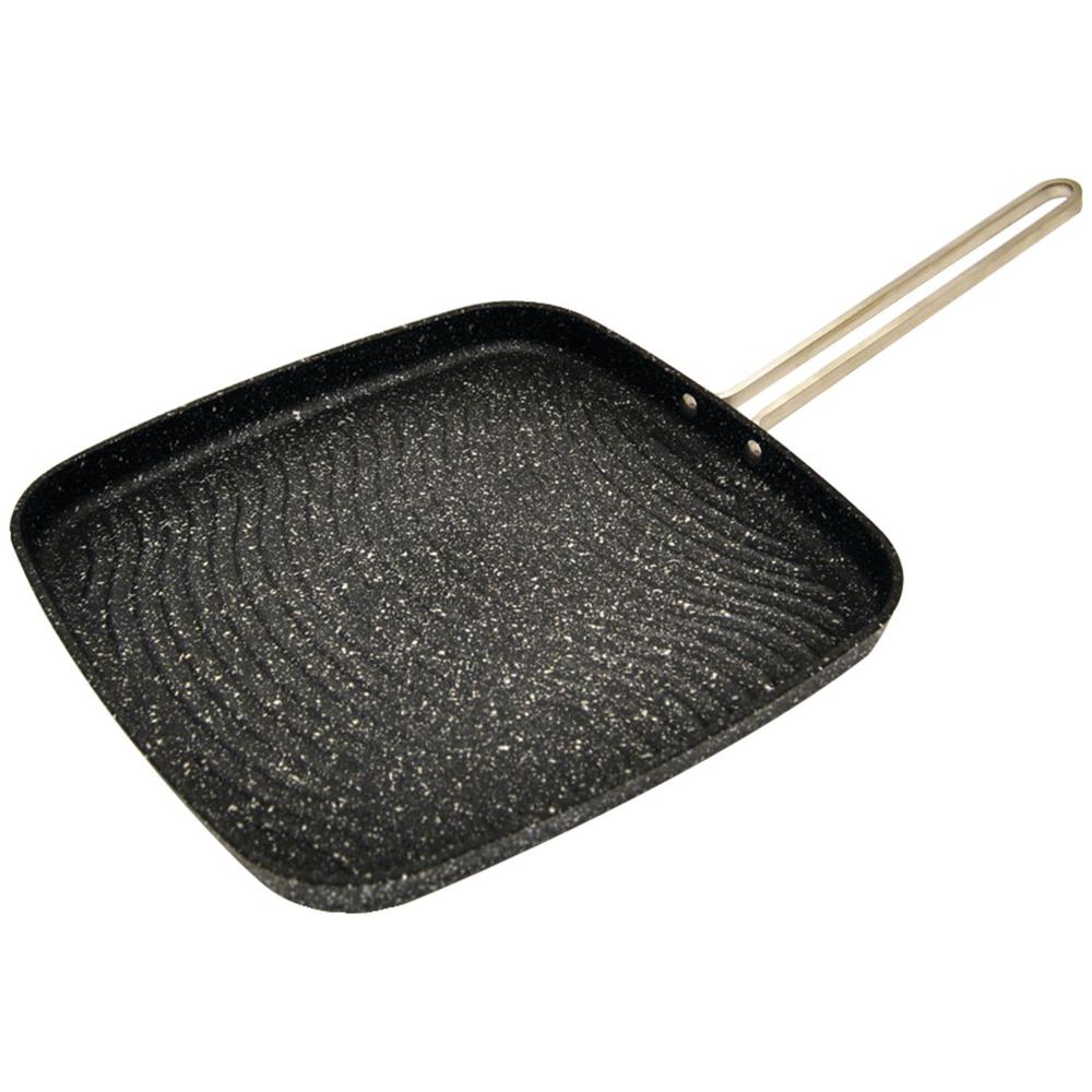 Starfrit The Rock 10 in. Grill Pan with Bakelite Handle, Black