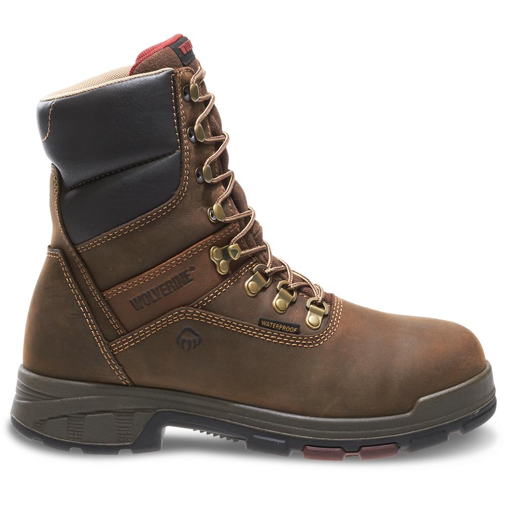 Wolverine Men's Cabor Waterproof 8'' Work Boots - Soft Toe - Dark Brown