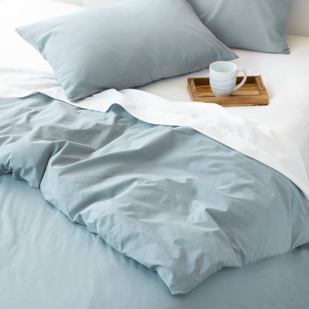 Welhome The Cozy Cotton Chambray King Duvet Set Eccw Duv King 02