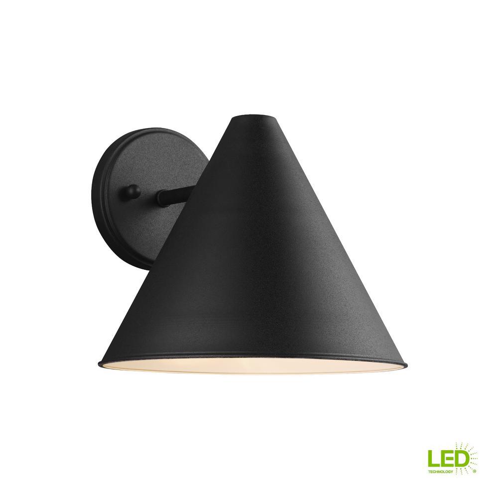 Sea Gull Lighting Crittenden 1 Light Black Outdoor 8 5 In Wall Sea Gull Lighting Crittenden 1 Light