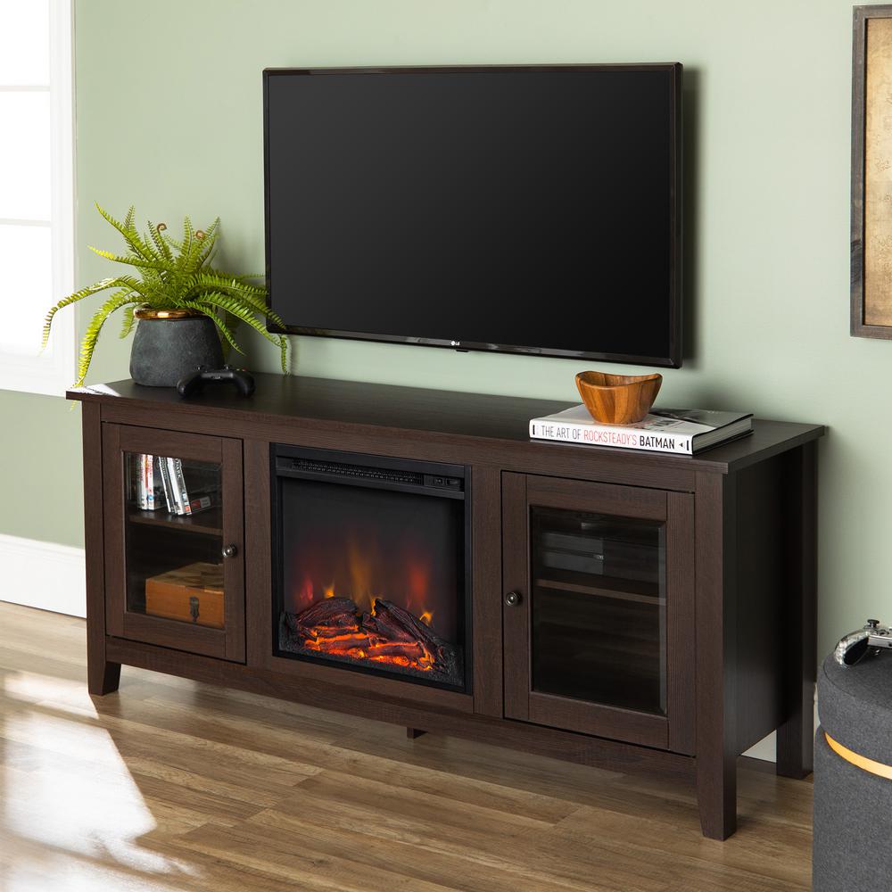 Espresso Electric Fireplaces The Home Depot - Whalen 60 Shelby Electric Fireplace Entertainment Center Espresso Electric Fireplaces The Home Depot - Whalen 60 Shelby Electric Fireplace Entertainment Center