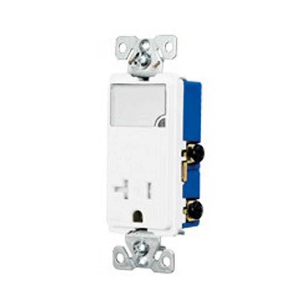 Eaton 3Wire Receptacle Combo Nightlight with Tamper Resistant 2Pole