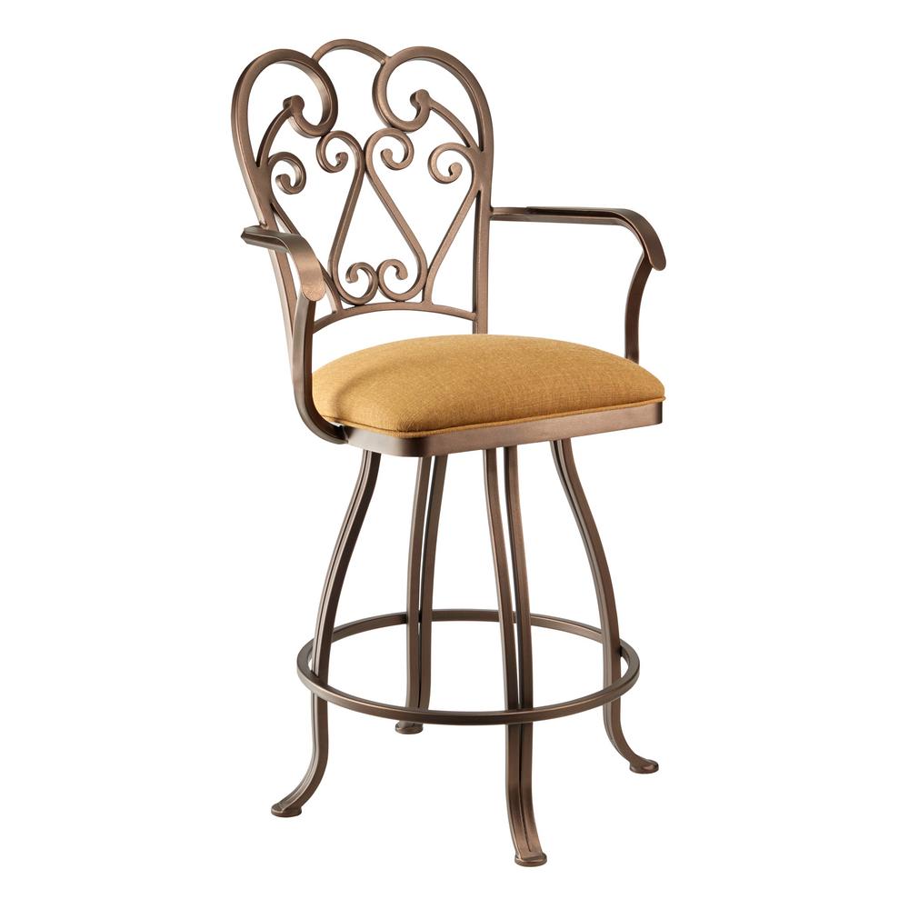 Taylor Gray Home Sicilia 26 In Echo Teak Swivel Bar Stool B518h26as The Home Depot