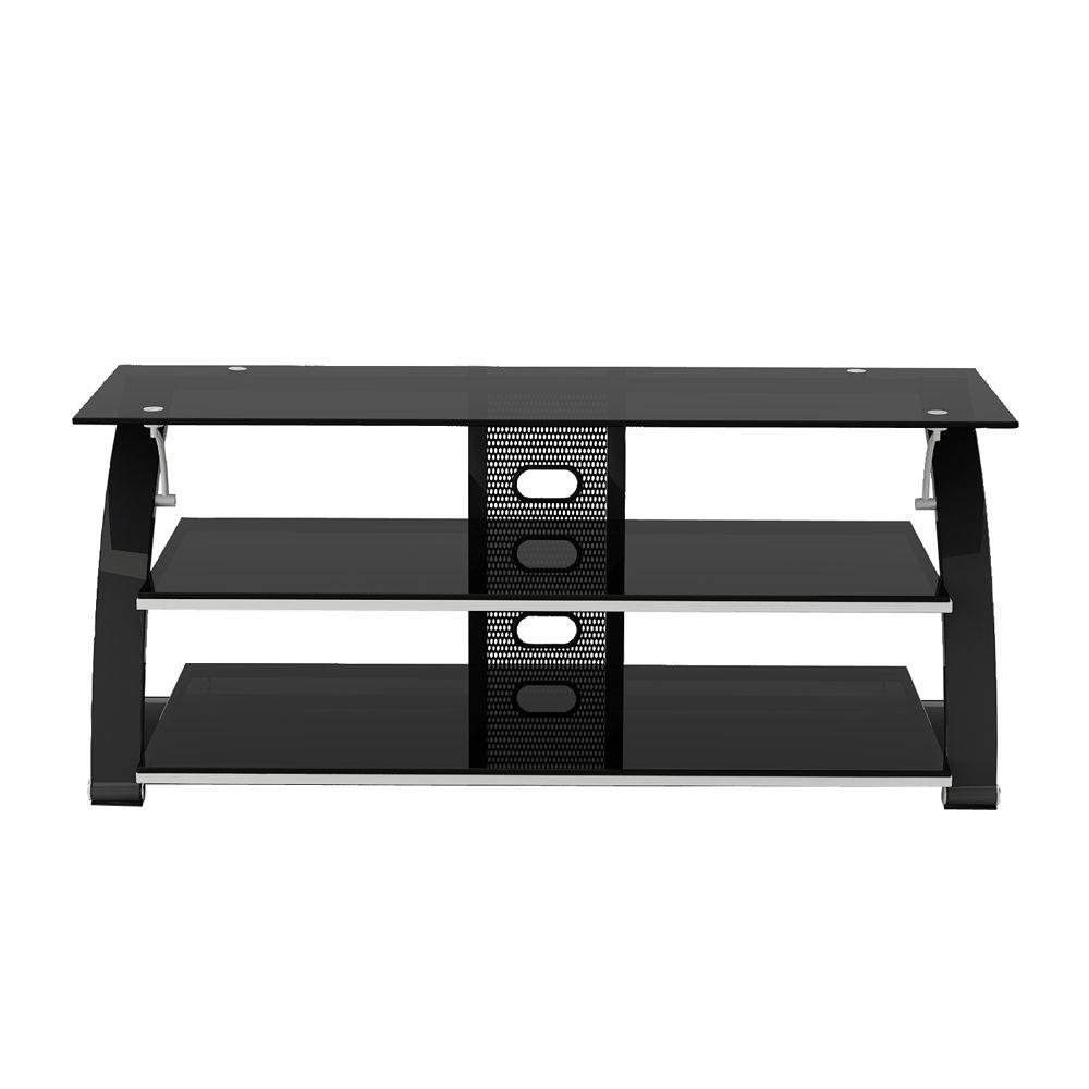 ZLine Designs Vitoria 55 in. black Metal TV Stand 65 in. with Cable