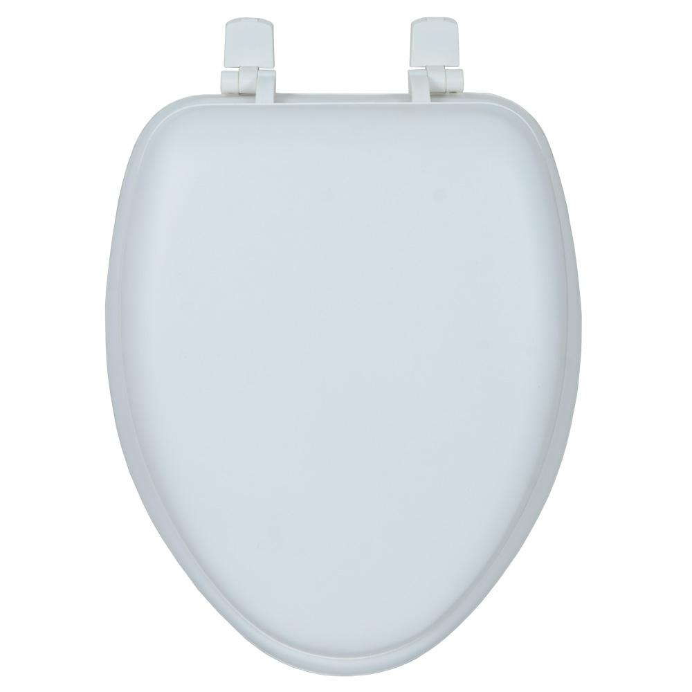 Glacier Bay Soft Elongated Closed Front Toilet Seat In White Sh25p Hd3