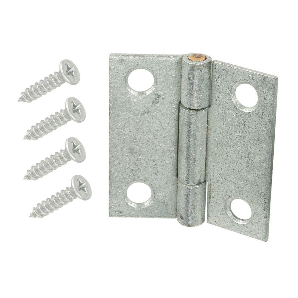 Everbilt 11/2 in. Galvanized NonRemovable Pin Narrow Utility Hinge (2