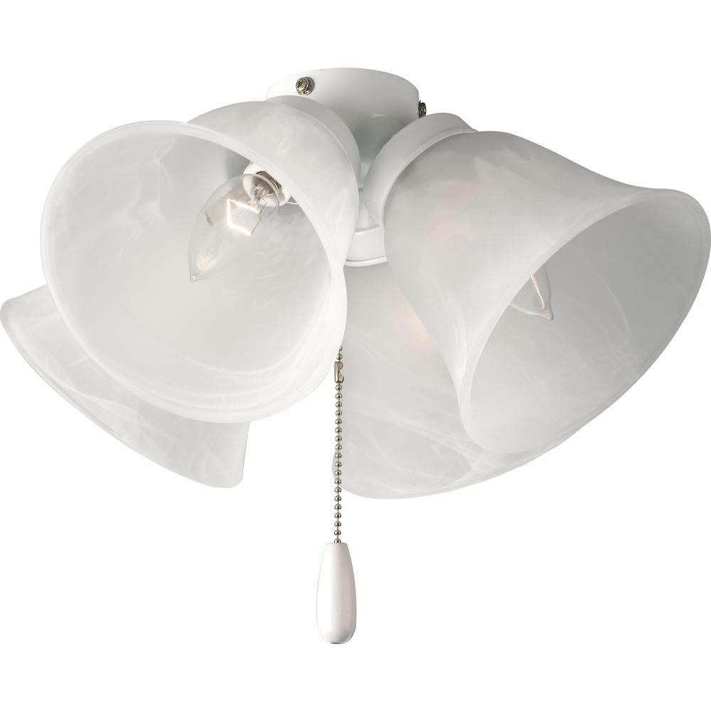 Progress Lighting Airpro 4 Light White Ceiling Fan P2643 30 Progress Lighting Airpro 4 Light White Ceiling Fan