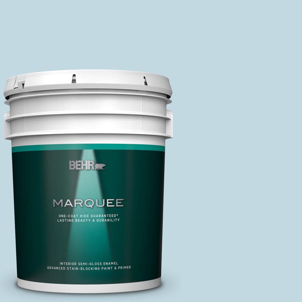 BEHR MARQUEE 5 gal. #S480-1 Rain Dance Semi-Gloss Enamel Interior Paint ...