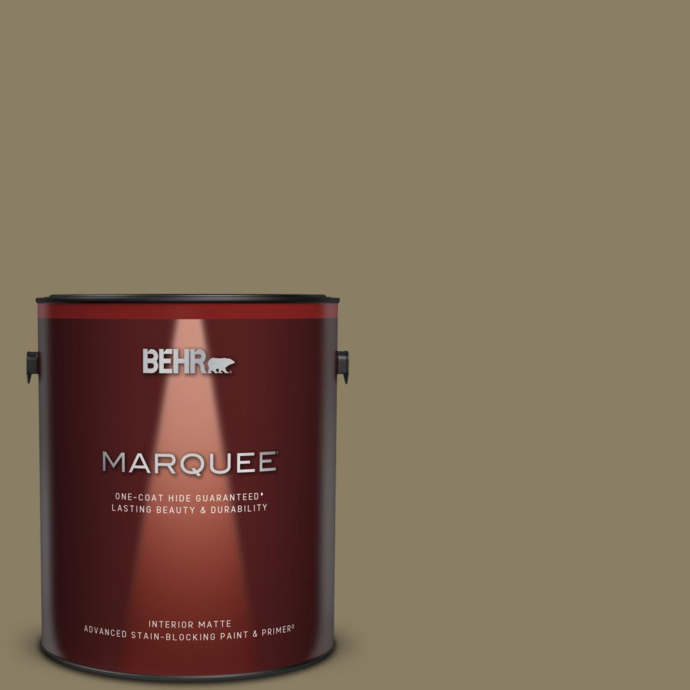 BEHR MARQUEE 1 Gal. #N330-6 Lagoon Moss One-Coat Hide Matte Interior ...