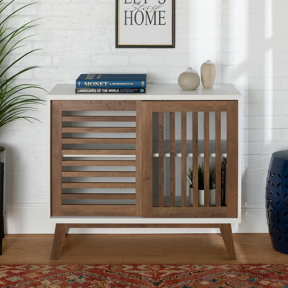 Tv Console White Mid Century Modern Living Room Furniture