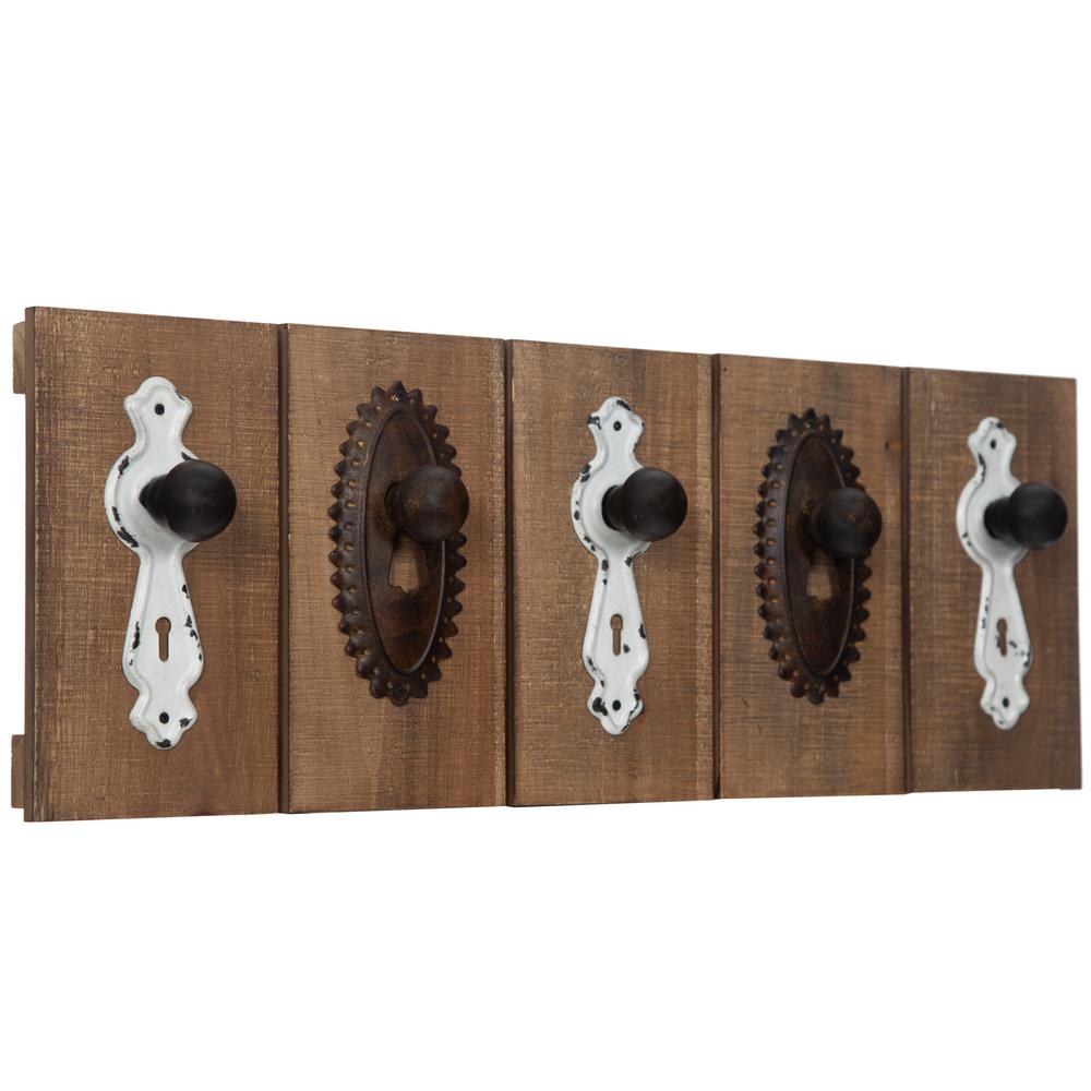 Pinnacle Antique Natural Brown Knob Coat Rack 18fw1346e The Home
