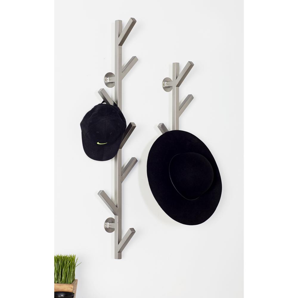 Gray Iron 5-Hook Wall Mounted Coat Rack