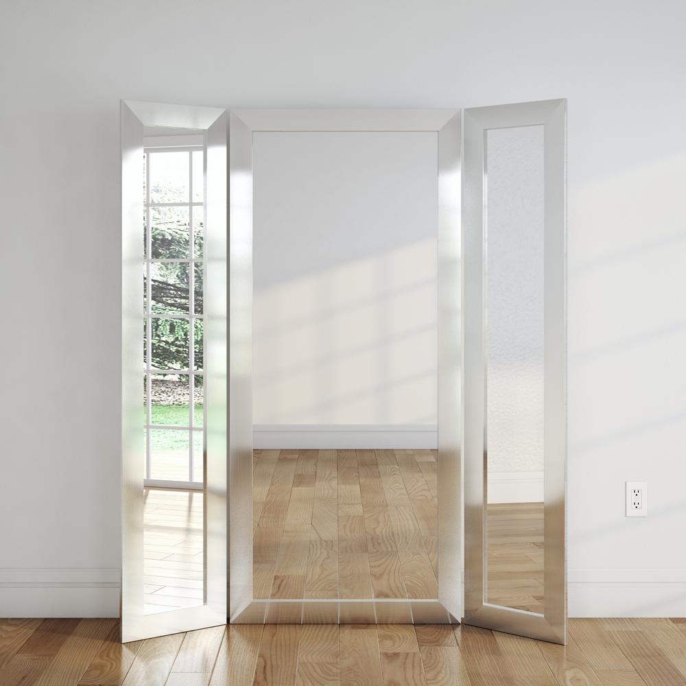 140 Lb Mirrors Wall Decor The Home Depot Modern Silver 3 Panel Dressing Framed Mirror