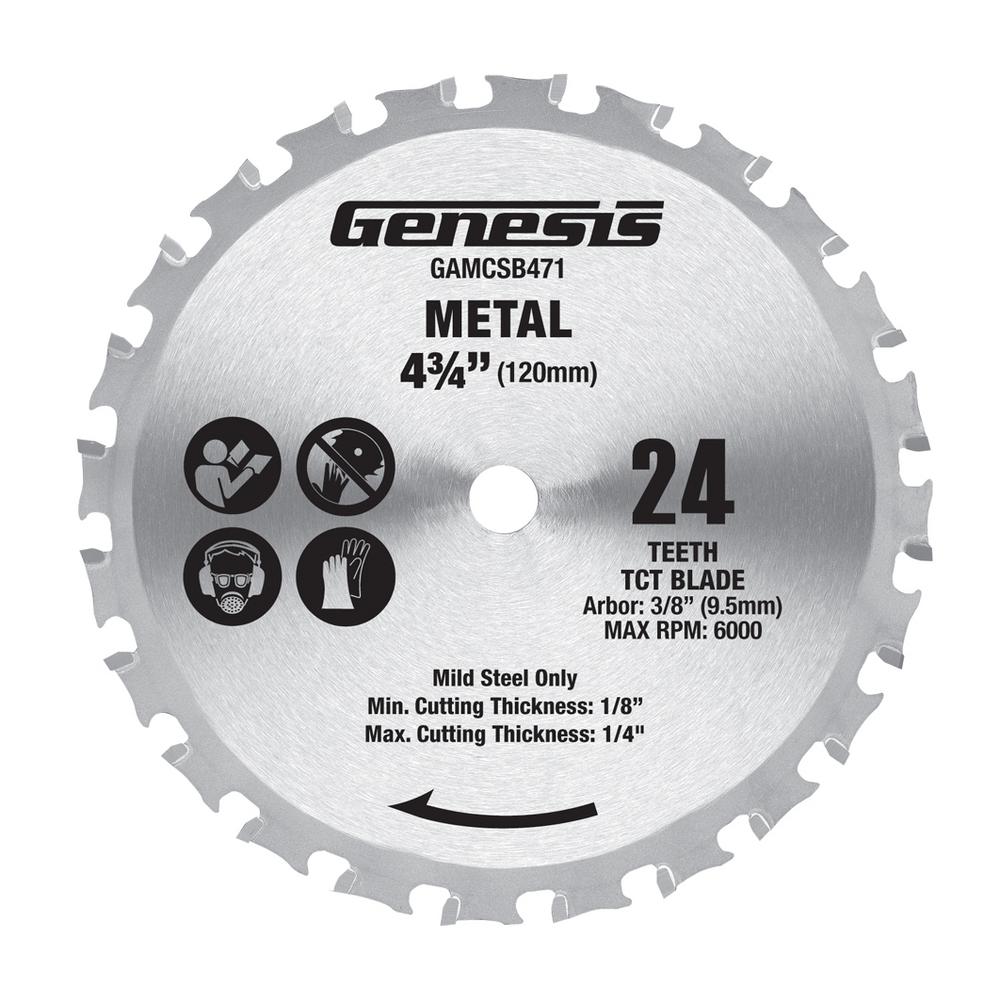 Genesis 43/4 in. 24Teeth MetalCutting Circular Saw BladeGAMCSB471