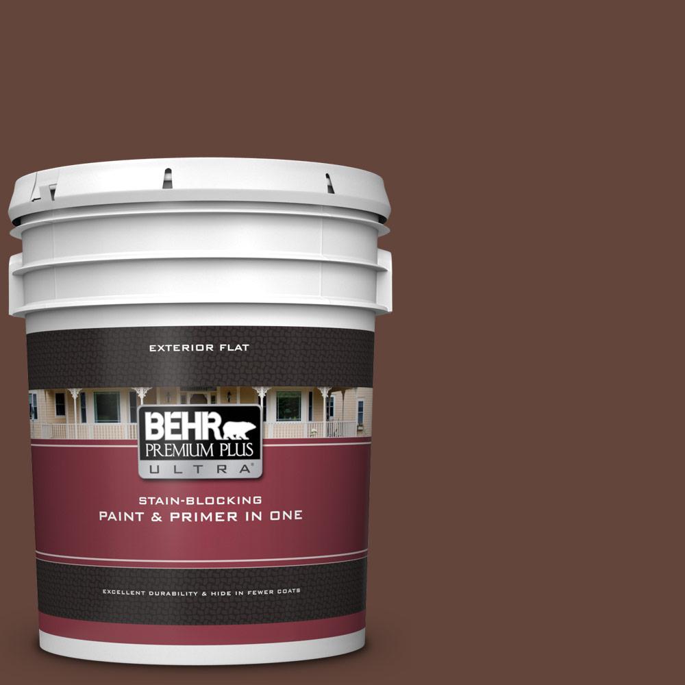 BEHR Premium Plus Ultra 5 gal. 770B7 Chocolate Sparkle Flat Exterior