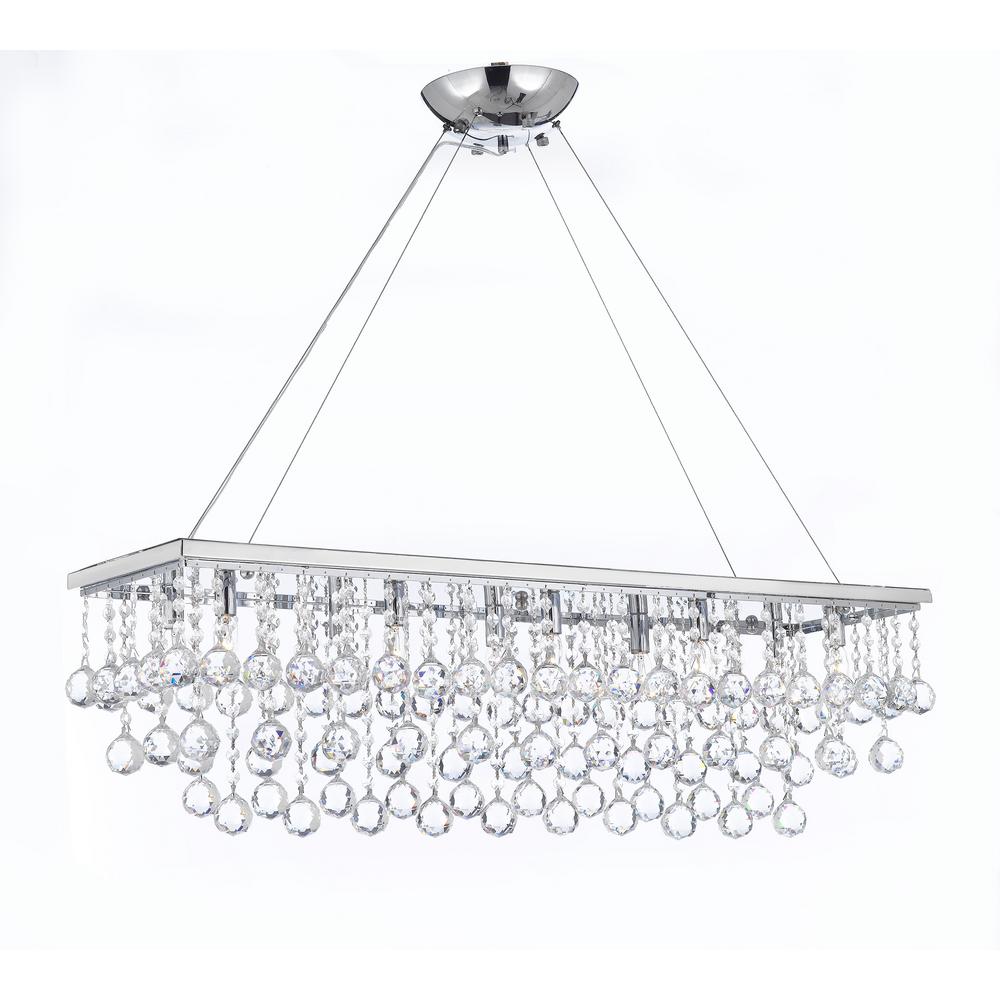 modern crystal ball chandelier