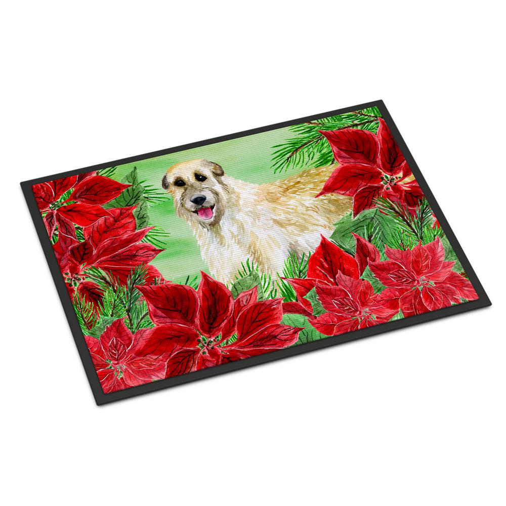 Carolines Treasures Irish Wolfhound Spring Doormat 18 x 27 Multicolor
