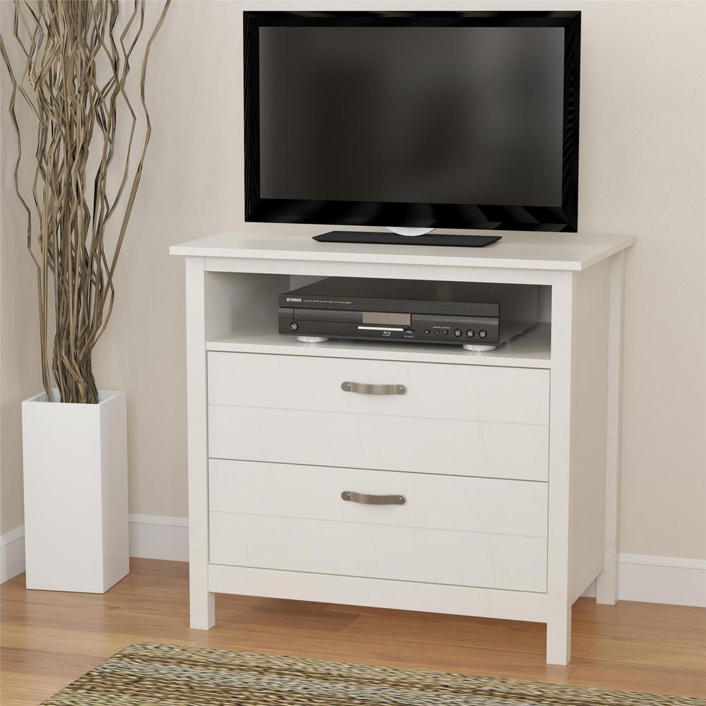 Ameriwood River Layne 2 Drawer Ivory Media Dresser 5981330com 4 Ameriwood River Layne 2 Drawer Ivory Media Dresser