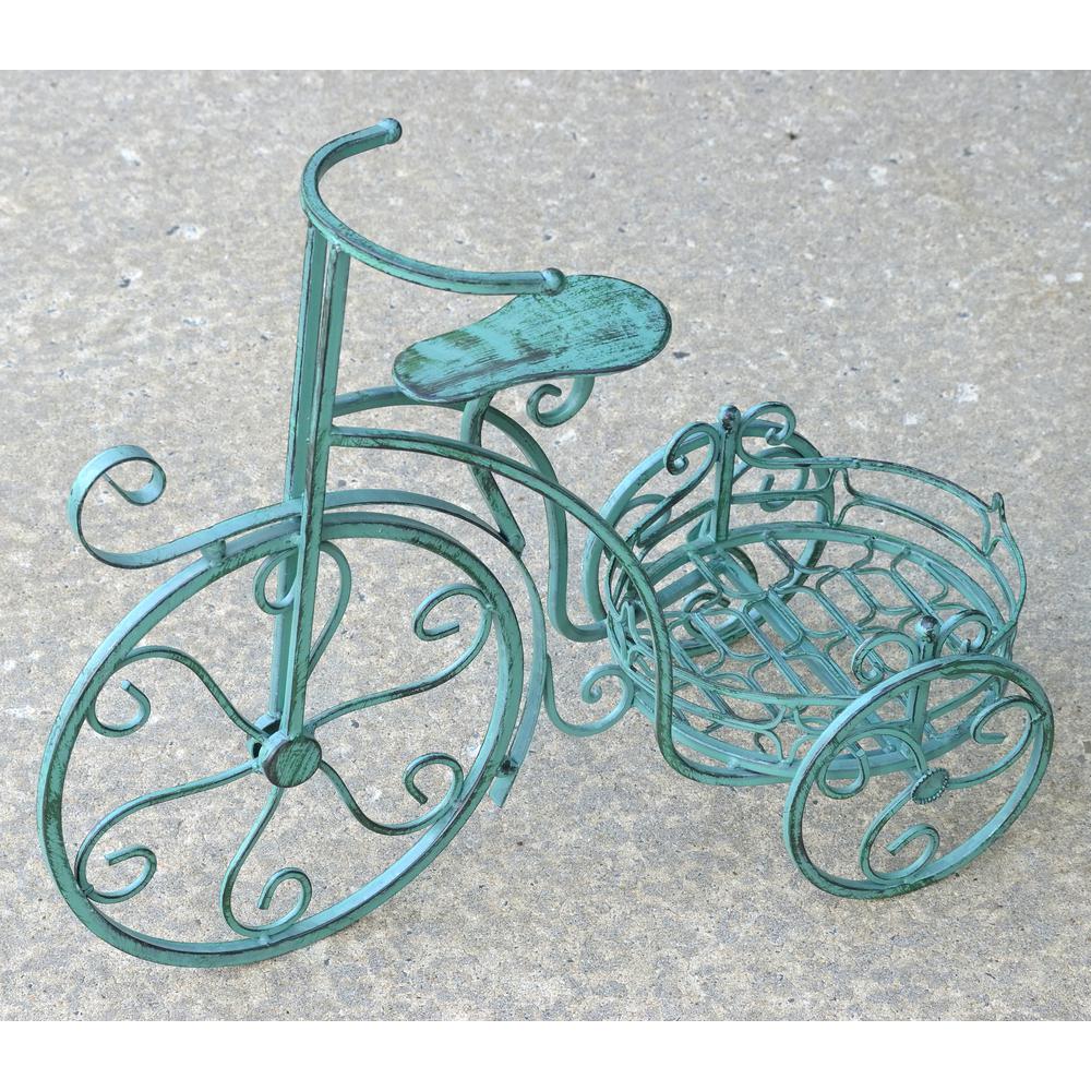 Zaer Ltd. International Antique Green Tricycle Plant Stand by Zaer Ltd. International