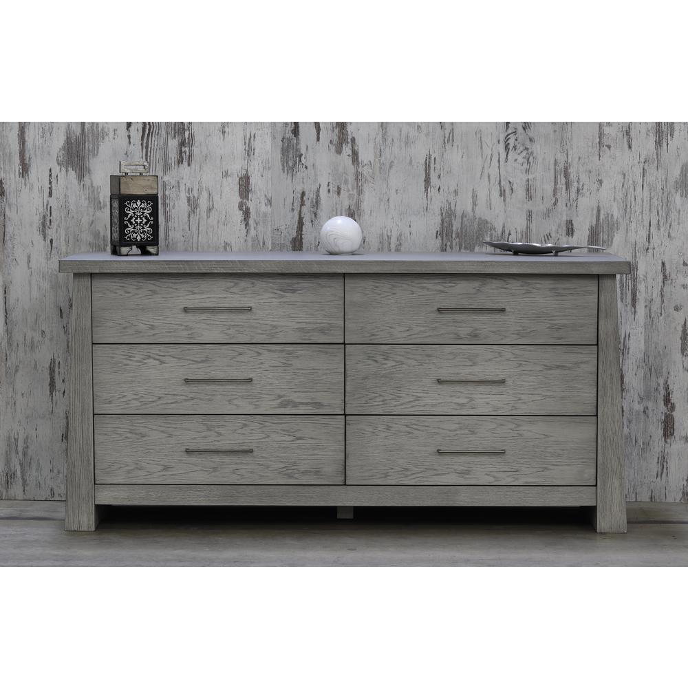 Modern Wood Gray Dressers Chests Bedroom Furniture The Fusion 6 Drawer Driftwood Dresser