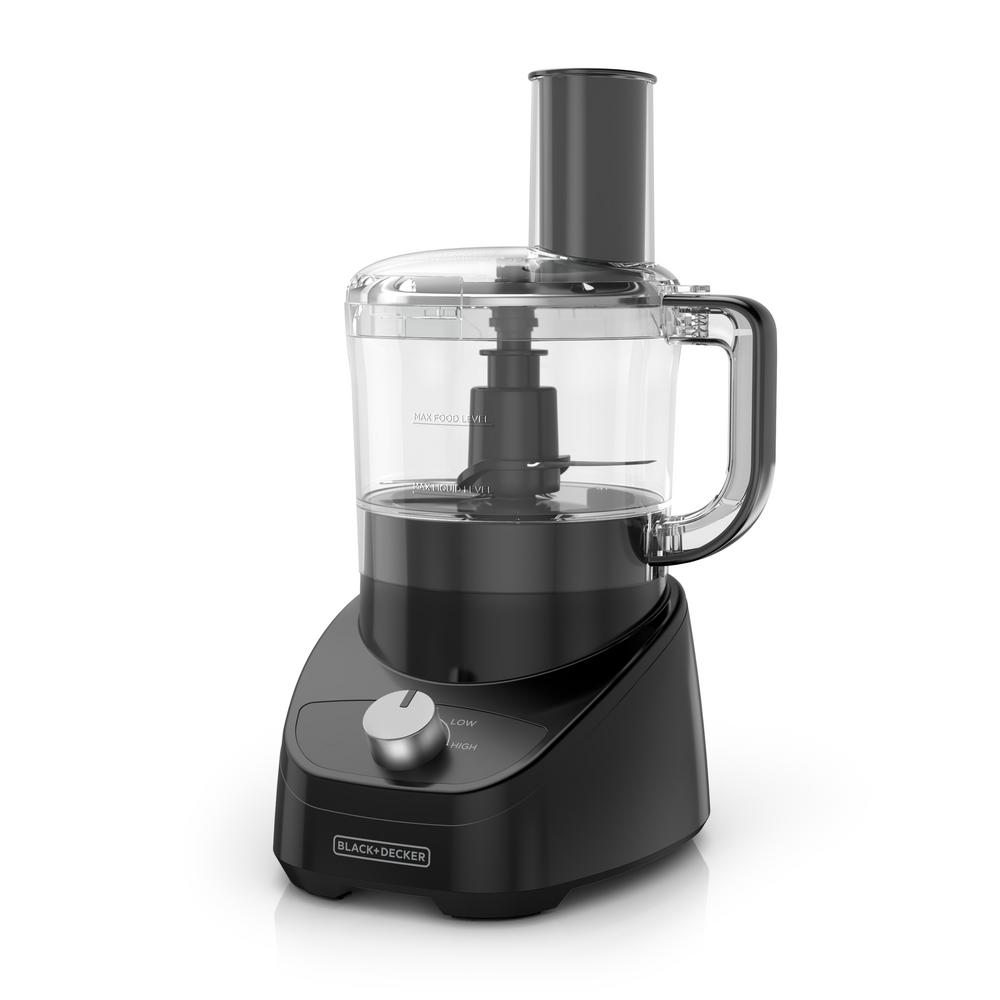 BLACK+DECKER 8- Cup Black Easy Assembly Food Processor FP4150B