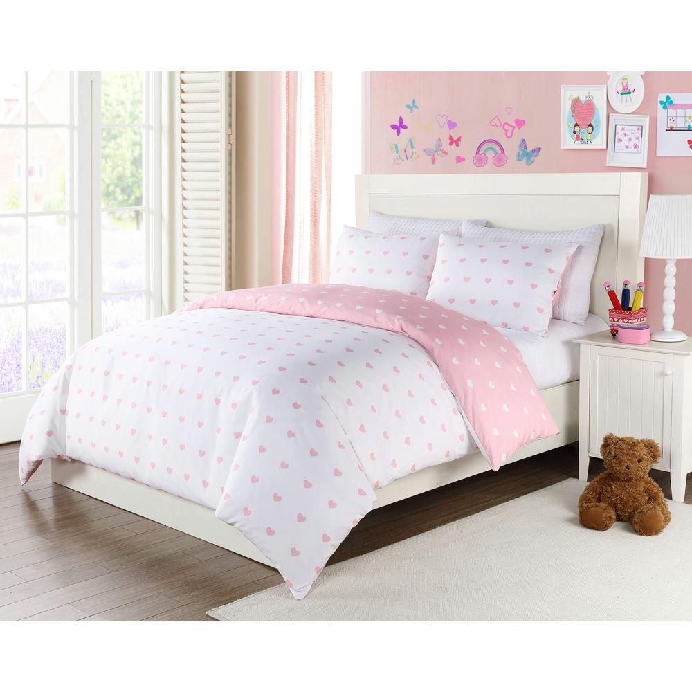 Lala Bash Kelly Heart Pretty Pink Twin Duvet Set Ked1p 6 11100