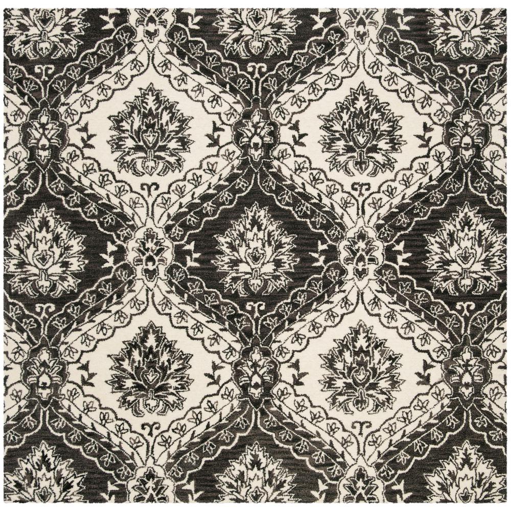 Safavieh Bella Ivory/Charcoal 6 ft. x 6 ft. Square Area RugBEL711D6SQ The Home Depot