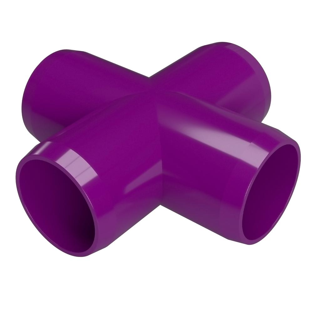 Pack of 4 45 Degree 1 Size FORMUFIT F00145E-PU-4 Elbow PVC Fitting Purple Furniture Grade