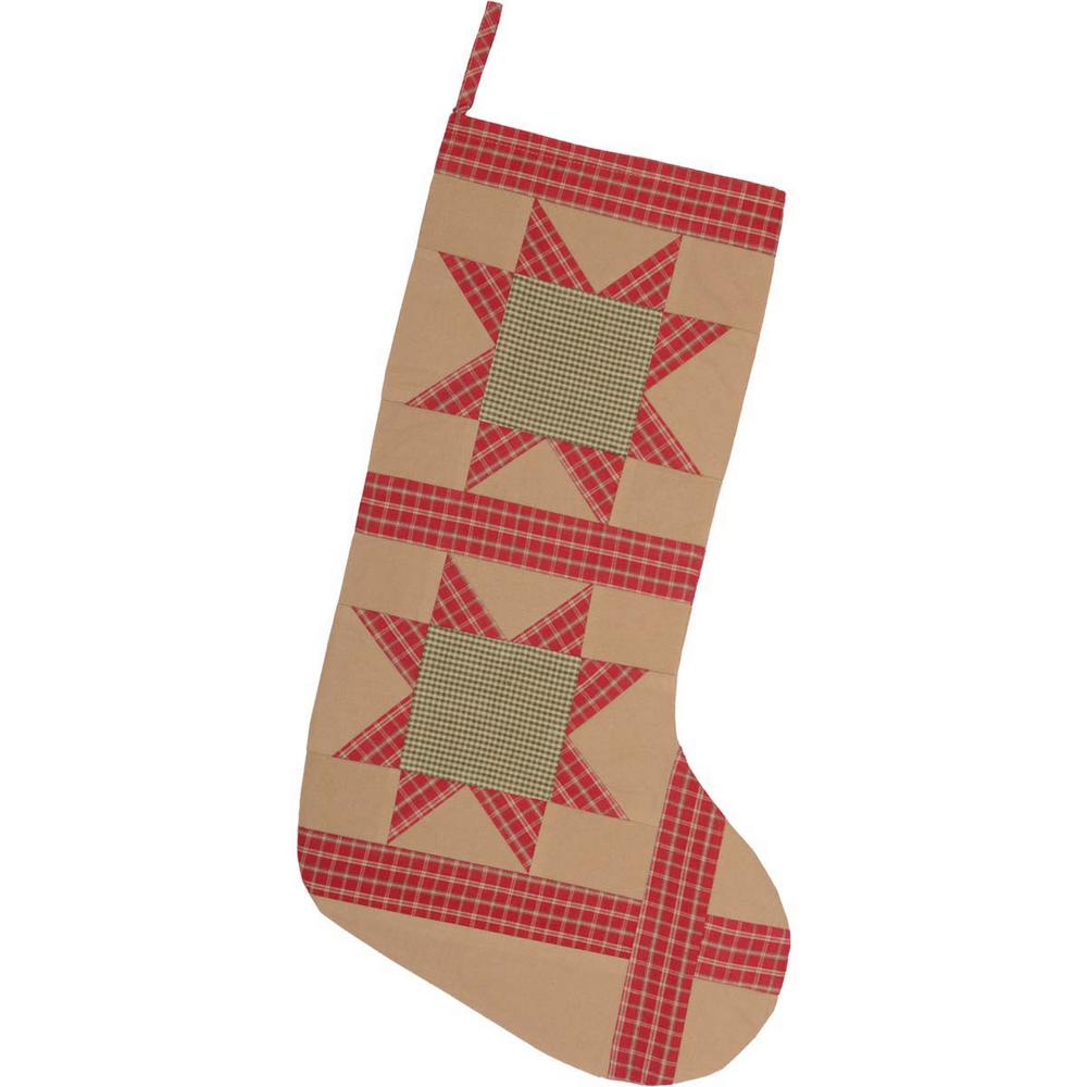 cotton tan dolly star primitive christmas decor patch stocking - Christmas Decorations For Stockings cotton tan dolly star primitive christmas decor patch stocking - Christmas Decorations For Stockings
