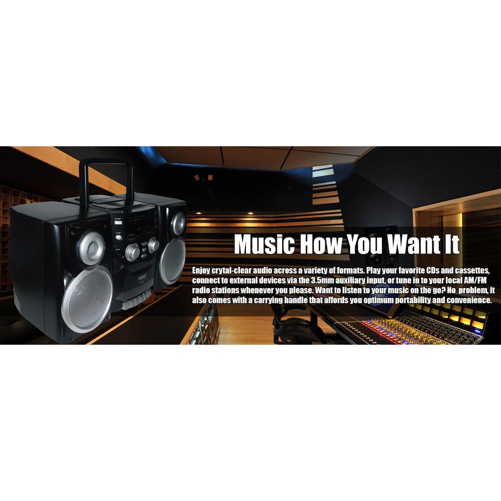 portable stereo with detachable speakers