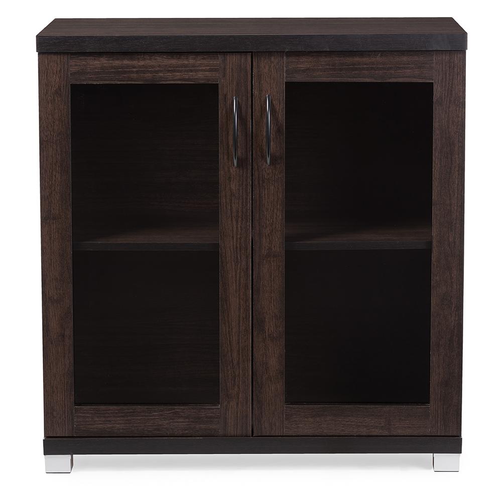 Baxton Studio Zentra Contemporary Dark Brown Storage ...