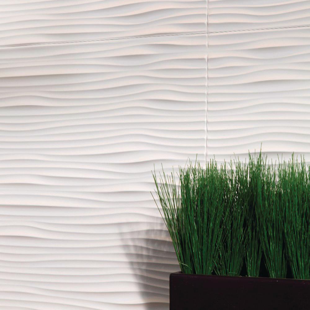 Fasade 24 In X 18 Waves Pvc Decorative Tile Backsplash Matte 2