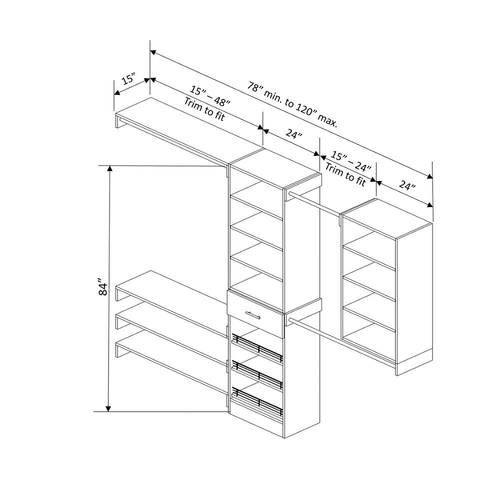 Home Decorators Collection Assembled Reach In 15 In D X 120 In W