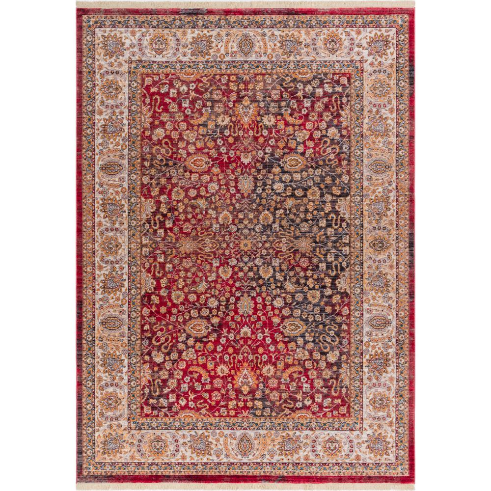 Well Woven Global Treasures Emile Red 5 Ft X 8 Modern Well Woven Global Treasures Emile Red 5 Ft X 8 Modern Distressed Vintage