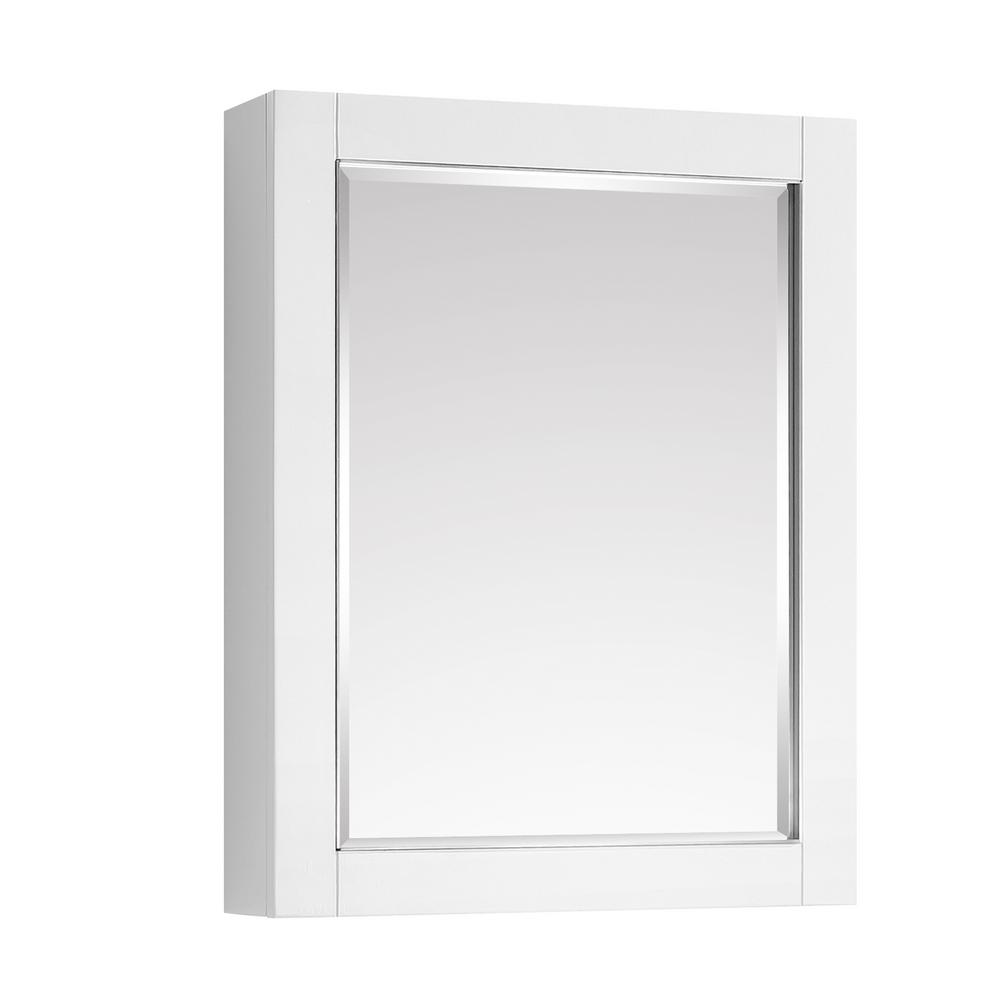 Avanity Allie 22 In W X 28 In H X 6 In D Surface Mount Medicine Cabinet In White With Silver Trim 170512 Mc22 Wts The Home Depot