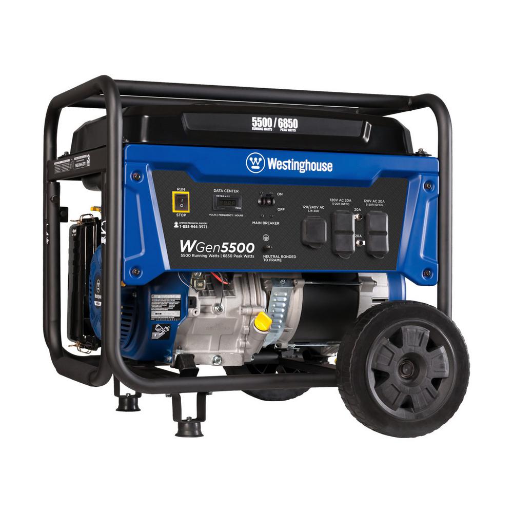 Westinghouse WGen 5,500/6,850-Watt Gasoline Powered Portable Generator ...