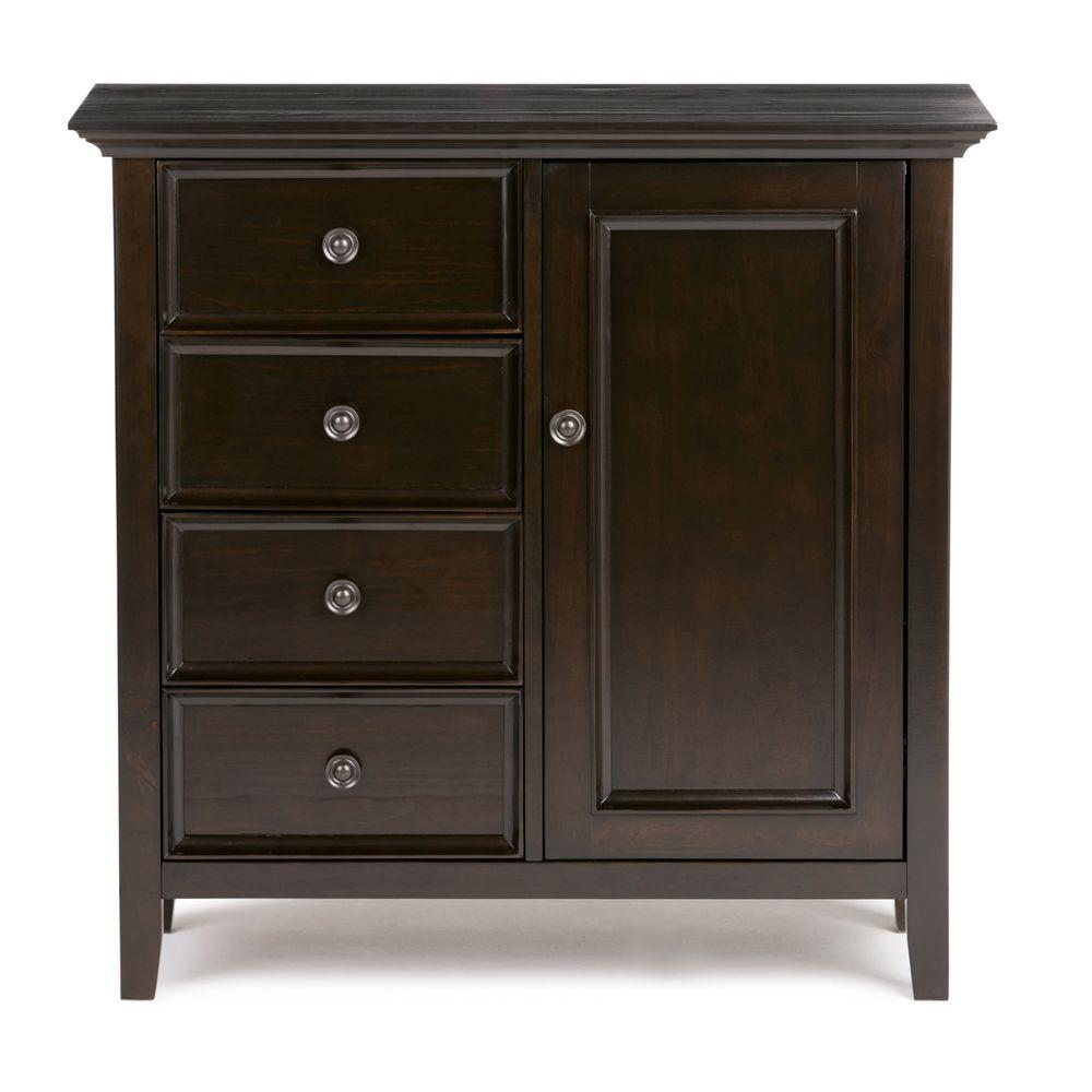 Simpli Home Amherst 37 In Wide Hickory Brown Solid Wood