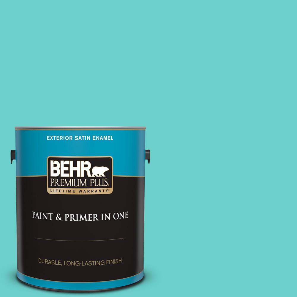 Behr Premium Plus 1 Gal P450 4 Hidden Sea Glass Satin