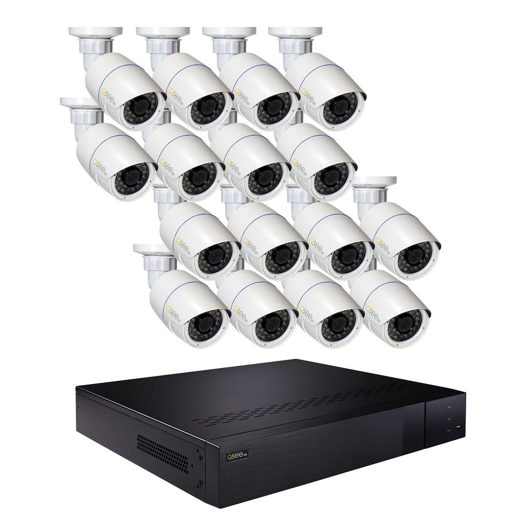 QSEE 16Channel 4K 2TB NVR Security Surveillance System with 16 Fixed