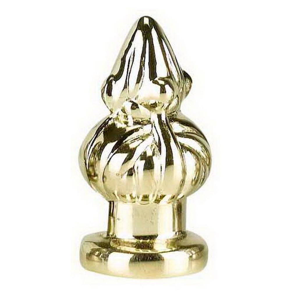 Lamp Finials Lamps The Home Depot Polished Brass Metal Cast Lamp Finial