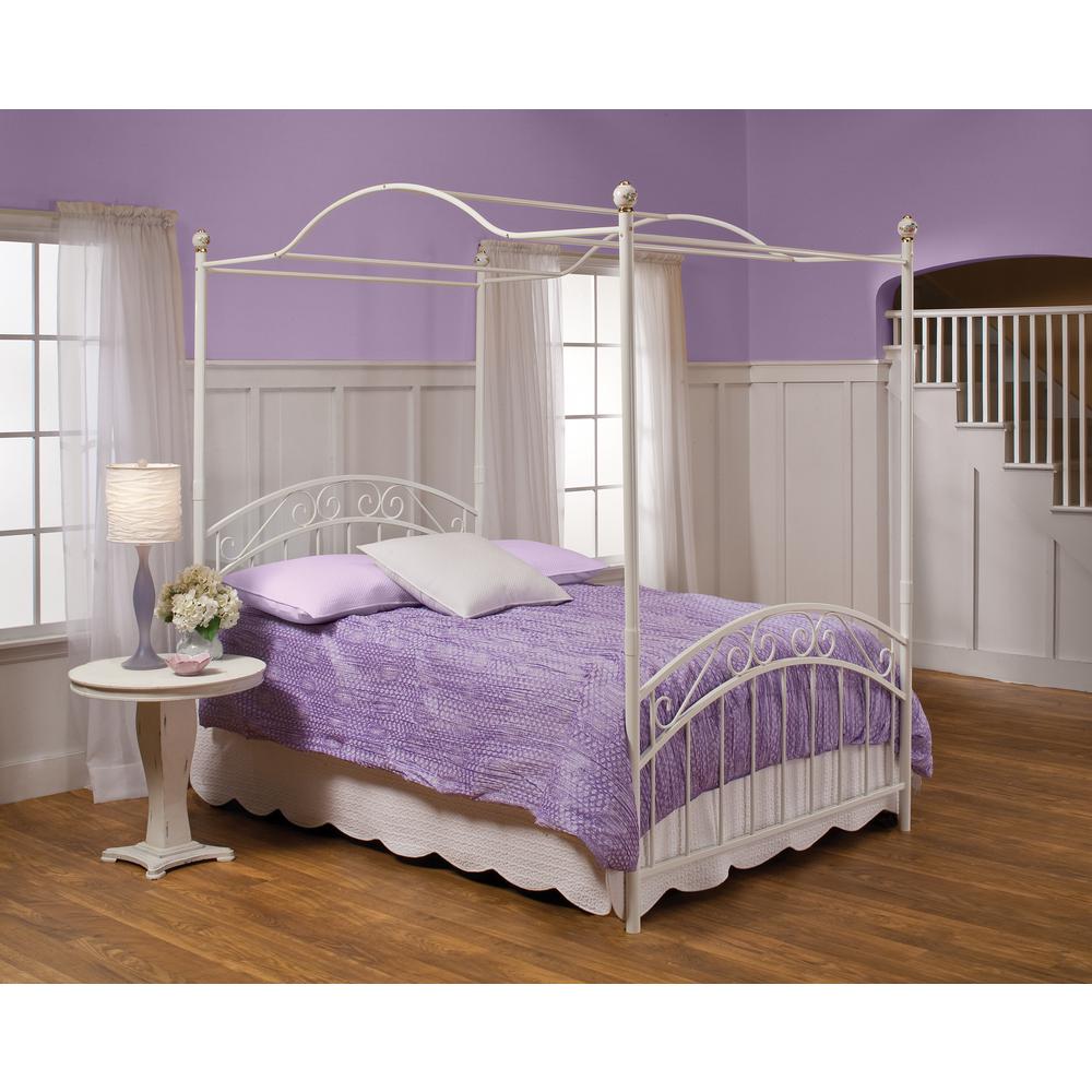 Hilale Furniture Emily White Full Canopy Bed 1864pr The Home Hilale Furniture Emily White Full Canopy Bed