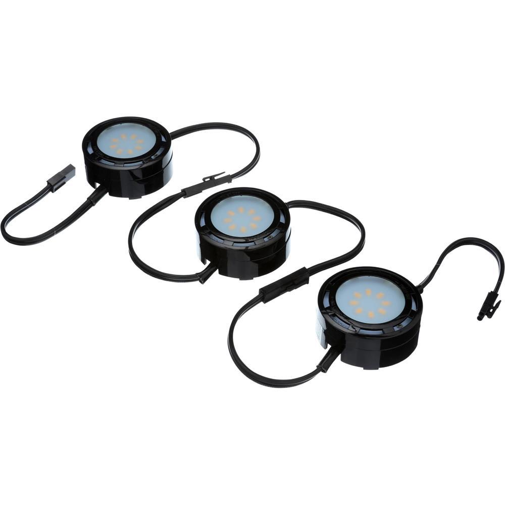 Westek 4.6 in. LED Black Puck Light (3-Pack)-KBLD-L3B-N1 - The Home Depot